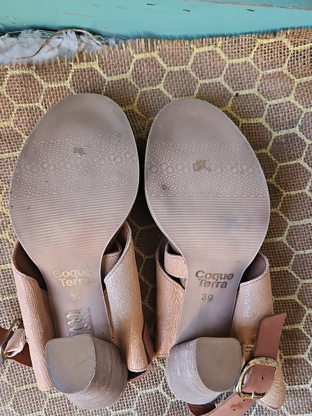 Anthropologie Coque Terra Sanne Leather Platform Heels - Picture 6 of 7